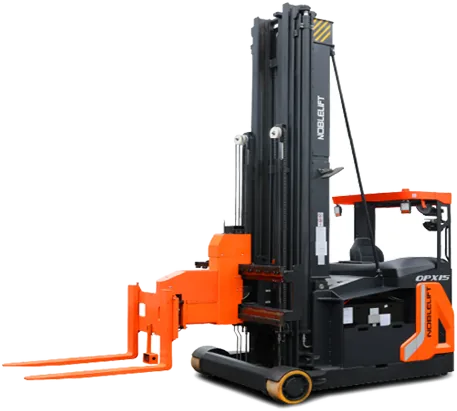 Noblelift OPX15 — Very Narrow Aisle tri-lateral Stacker